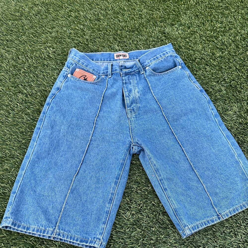 Corteiz C-Star Denim Jorts Faded Blue